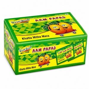 boom boom khatta mitha aam papad/mango slice -400gram box/digestive mango slice/chatpta pachak