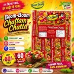 Boom Boom Chattam Chatta Sweet Saunf Mint Flavour Candy | Sugar Boiled Confectionery | Pack of 60 Pouches